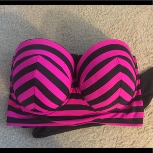 Torrid Striped Swim Top Size 4
